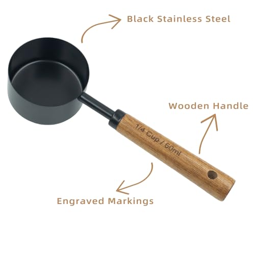 Measuring Cups and Spoons Set of 8 (Black)