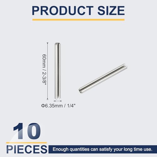 Slotted Spring Pin (1/4" x 2-3/8" (6.35mm x 60mm))