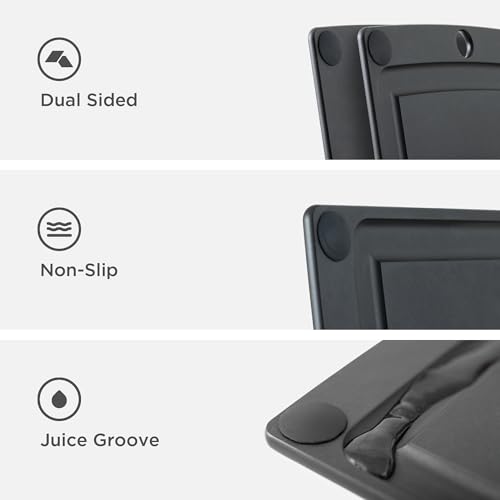 All in One Slate Cutting Board (11.5"L x 9"W / Slate/Black)