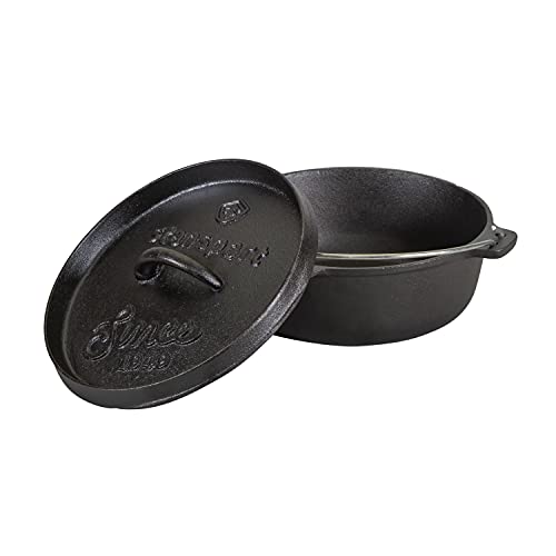 2 QT Pre Seasoned Cast Iron Dutch Oven Flat Bottom (Flat Bottom-2 QT)