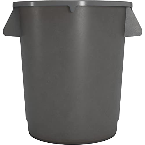 Bronco Waste Container Trash Container (Gray / 10 Gallons, (Pack of 6))