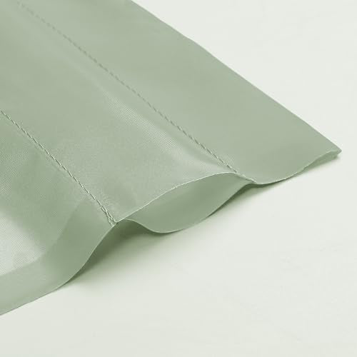 2 Panels Sheer Sage Green Curtains 54 Inches Length Window Treatment for Kitchen (Sage Green / 42"W x 54"L (Pack of 2))