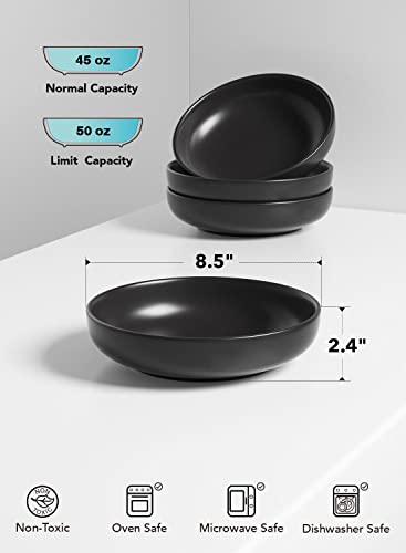 Pasta Bowls 45 oz (Black / 45 ounces)