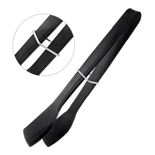 Silicone BBQ Tongs (1 Pack Black (Small))