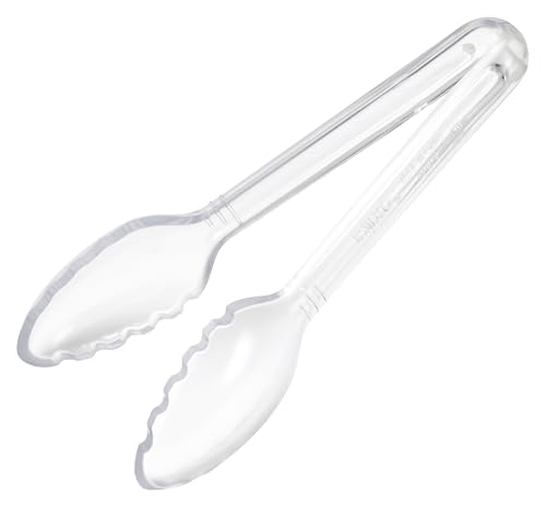6" Clear Curved Serving Tongs (6" / Curve / Clear)