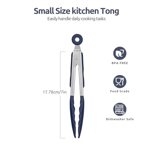 Kitchen Tong for Cooking (Midnight Blue / 7 inch)