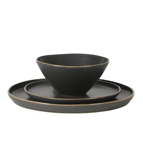 Coastal Forest Plates and Bowls Sets (Black (Coastal Forest) / Service for 4 (12pcs))