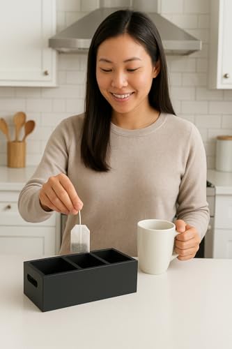 Moldie Multi Purpose Matte Black Wood Organizer