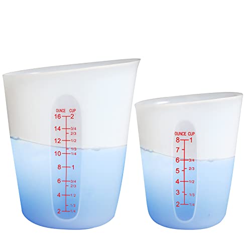 Food Grade Silicone Measuring Cups Flexible for Chocolate Melting ML (4 PCS)