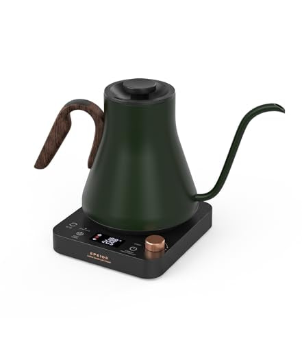 Gooseneck Electric Kettle ±1°F Temperature Control (Green)