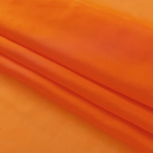 Basic Rod Pocket Sheer Voile Window Curtain Panels White 1 Pair 2 Panels 60 Width 72 Inch Long for Kitchen Bedroom Children Living Room Yard (Orange / 60"W x 72"L (Pack of 2))