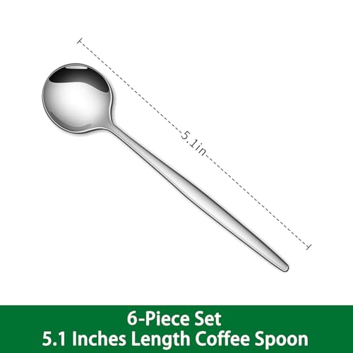 5.1 Inches Stainless Steel Coffee & Tea Spoon (Silver / 5.1 Inch)
