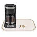 Silicone Coffee Maker Mat with Lip for Countertops 17.4''x10.6''Cream White (Cream White / 17.4'' x 10.6'')