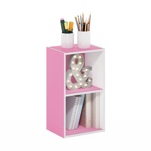 PASIR Book Shelf (White/Pink / 2-Cube)
