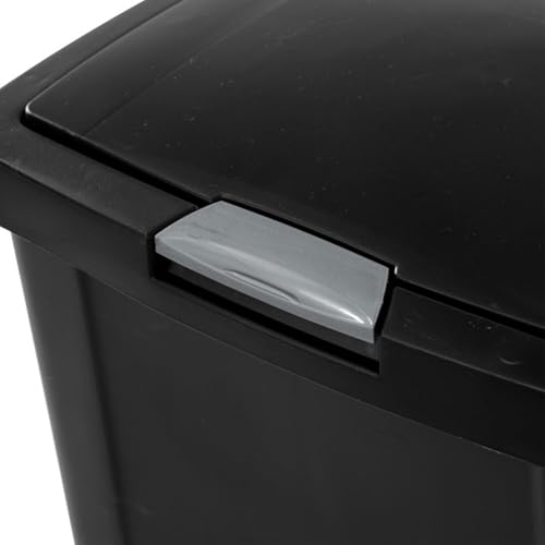 TouchTop Plastic Wastebasket (16 Pack / Black)