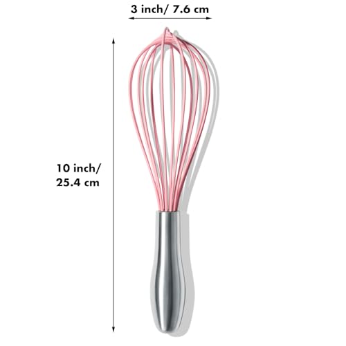 10 Inch Pink Silicone Whisk (10 inch pink)