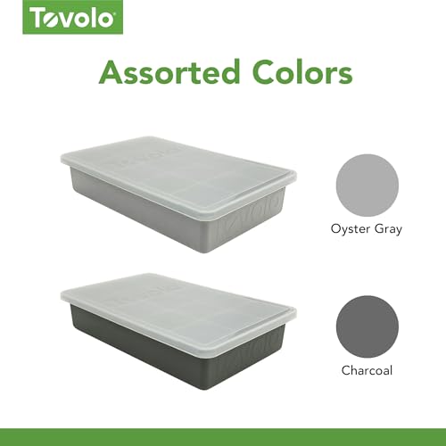 Perfect Cube Ice Tray with Lid for Cocktails (Oyster Gray / 1 Pack)