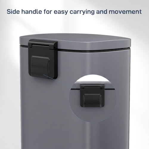 8 Gallon Step Kitchen Trash Can (30L / Grey)