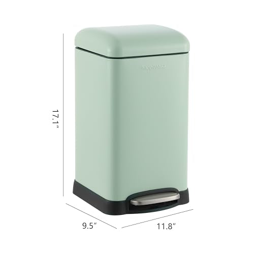 Betty Retro Mini 3.2 Gal Step Trash Can (Pistachio Gelato)
