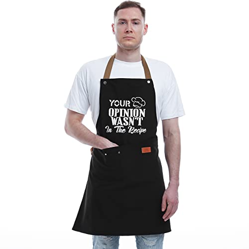 Funny Chef Apron Gifts For Men (Your Opinion Wasn't in the Recipe)