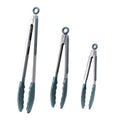 Kitchen Tongs with Silicone Tips (Dark Green)