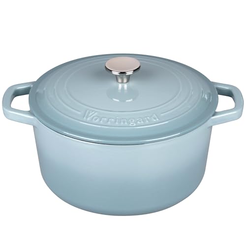 Enameled Cast Iron Dutch Oven Pot with Lid (6 QT / Sea Salt)