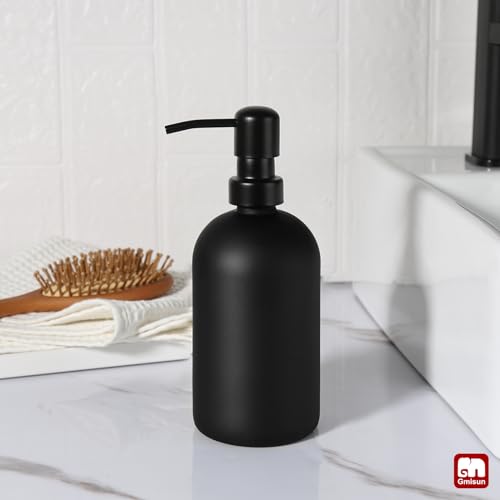 Black Soap Dispenser (Black Bottle + Black Pump / 1 Pack - 15oz)