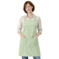 Apron for Women with Pocket Cotton Linen (Lightgreen / Small)