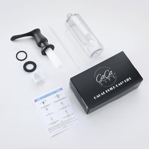 Built in Soap Dispenser for Kitchen Sink with Bottle (with Bottle / Matte Black)