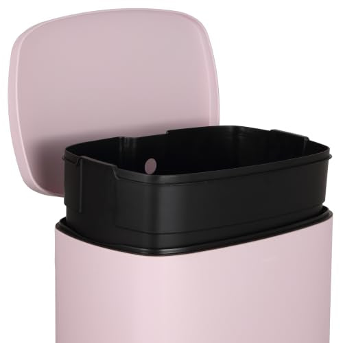 Connor 2 Piece Iron Trash Can (Blush Pink)