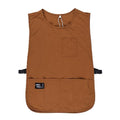 Waterproof Cobbler Apron with 4 Pockets Vest Smock Apron for Men Women Chef Waiter Work (Orange)