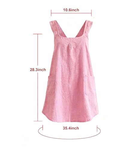 Soft Cotton Linen Cross Back Pull (Pink)