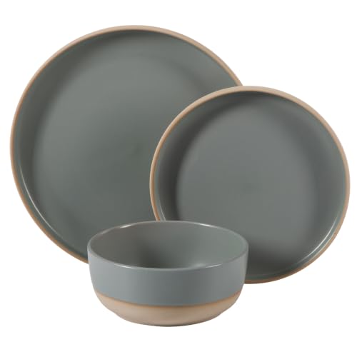 Plates and Bowls Set (Service for 4 (12pcs) / Grey (Bluegrass Valley))