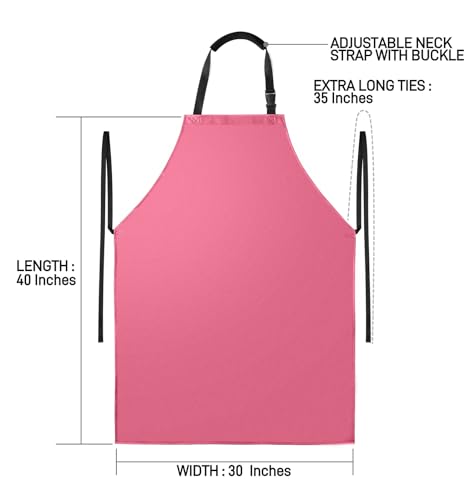 Adjustable Bib Apron (Pink)