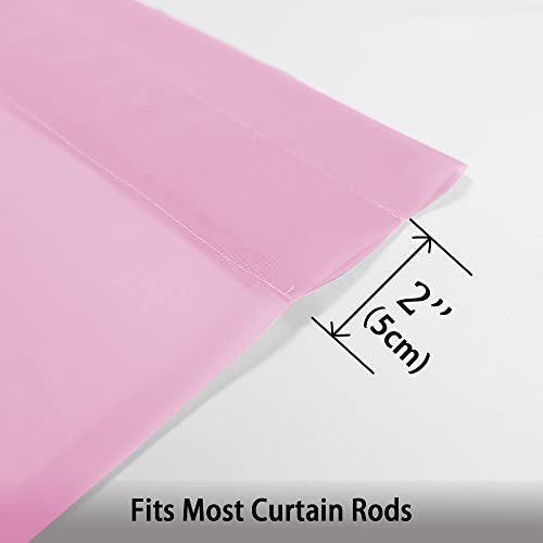 Sheer Pink Curtains (Pink / 42"W x 84"L (Pack of 2))