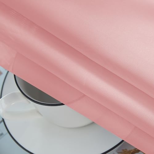 Solid Sheer Rod Pocket Curtain Voile Draperies 2 Panels White Beige Black Grey Coffee 52 Inch Width 108 Inch Long 1 Pair for Kitchen Bedroom Children Living Room Yard (Blush / 52"W x 108"L (Pack of 2))