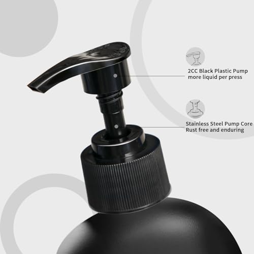 Matte Black Soap Dispenser Bathroom Set (Sl Black)