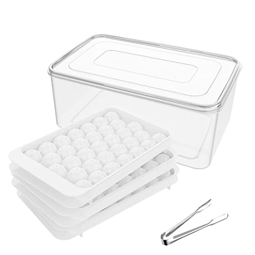 Ice Cube Tray with Lid and Bin (1"-2 pack / White)