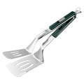 Spatula Tongs (Green Handle, Silver Tone)