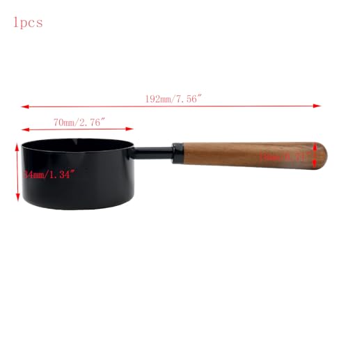 1 2 Stainless Steel Measuring Cup with Wood Handle (1/2 Cup)