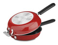 FP2-24R 10-Inch Nonstick Set Frittata Non-Stick Sauce Pan, Red (Red / 10-Inch)