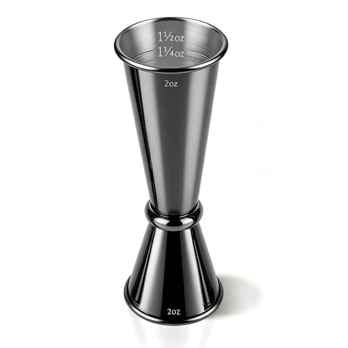 Stainless Steel Cocktail Jiggers (1 Pack-A / Black)