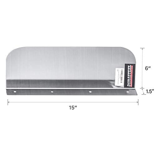 Stainless Steel Sink Splash Guard (15 x 6 inch Deck Mount)