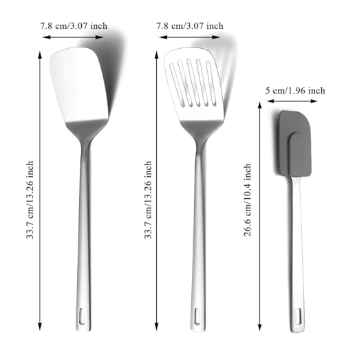 Stainless Steel Spatulas Set 3pcs
