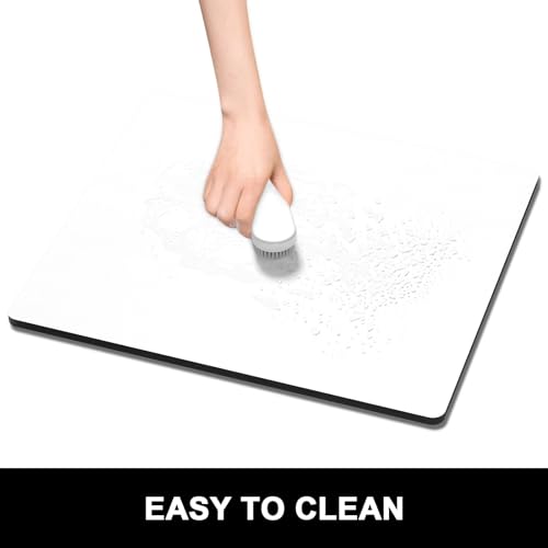 Dish Drying Mat for Kitchen Counter (A-Ivory White / 16" x 18")