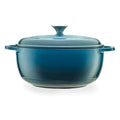 Enameled Cast Iron Round Dutch Oven (Turquoise)