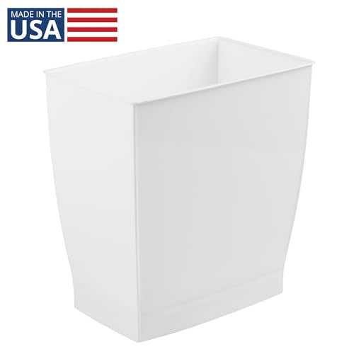 Plastic Spa Rectangular Trash (White / Pack of 1)