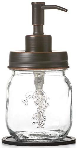 12oz Mason Jar Oil Rubbed Bronze Soap and (Oil Rubbed Bronze / Single 12oz)