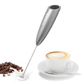 Milk Frother Handheld Electric Foam Maker Battery Operated (Silver)