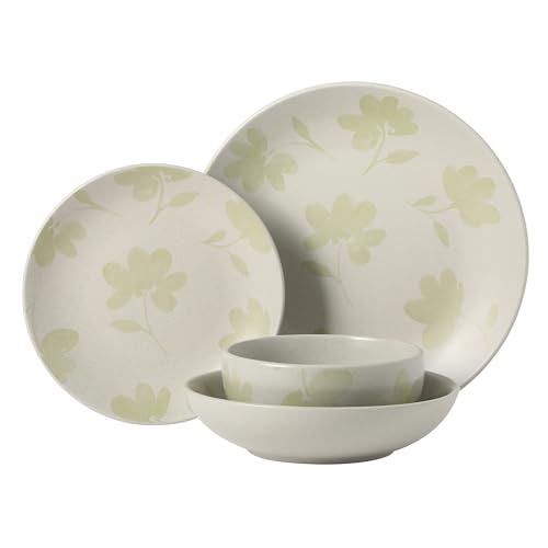 Admiral Hall Plates and Bowls Set (Service for 4 (16pcs) / Green (Admiral Hall))